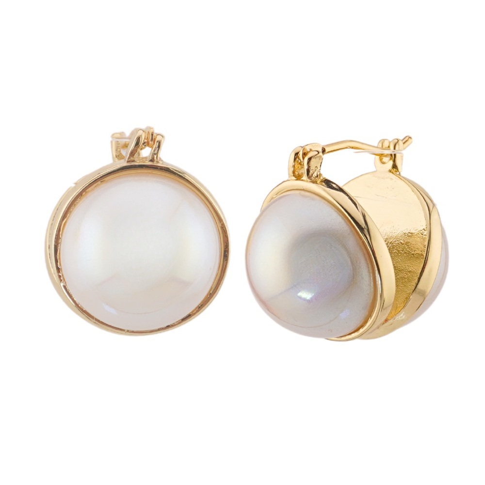 Sterling Silver Shell Pearl Earrings